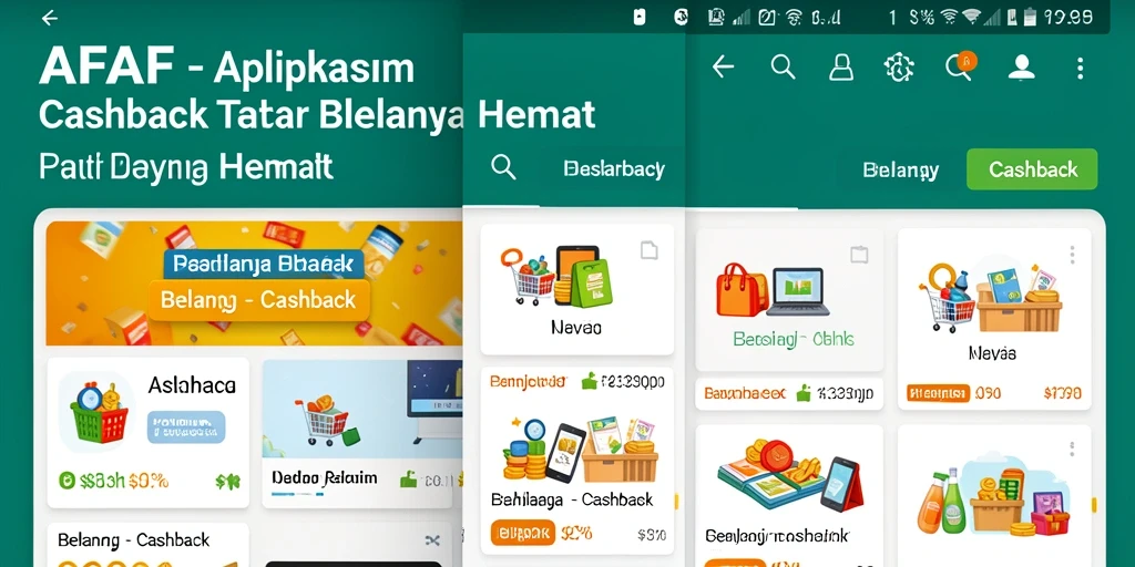 Tampilan antarmuka AFAF yang sederhana dan fungsional untuk cashback.