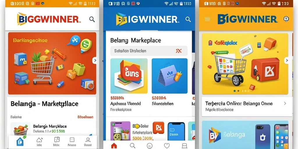 Antarmuka aplikasi BIGWINNER yang mudah digunakan dan menarik.