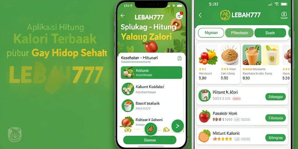 Tampilan antarmuka LEBAH777 yang intuitif untuk menghitung kalori.