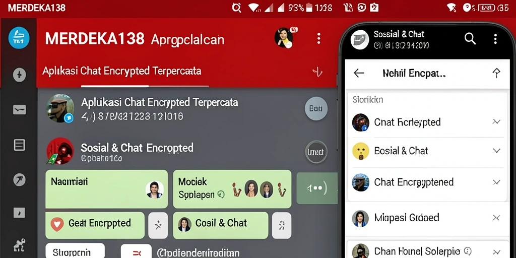Antarmuka user-friendly dari aplikasi MERDEKA138 untuk Chat Encrypted.
