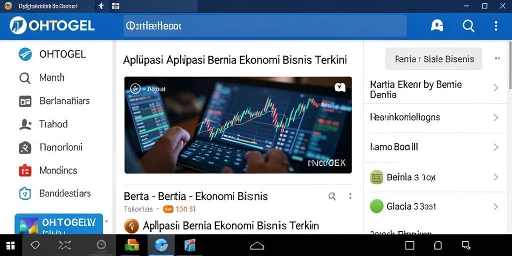 Antarmuka aplikasi OHTOGEL menampilkan berita Ekonomi Bisnis terkini.