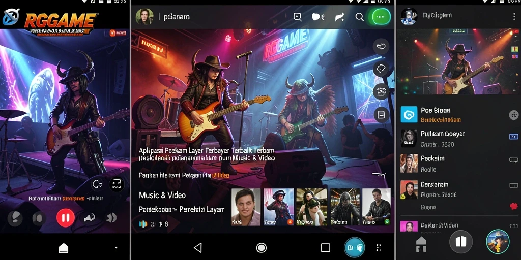 Tampilan antarmuka RPGAME dengan fitur perekaman layar yang sederhana.
